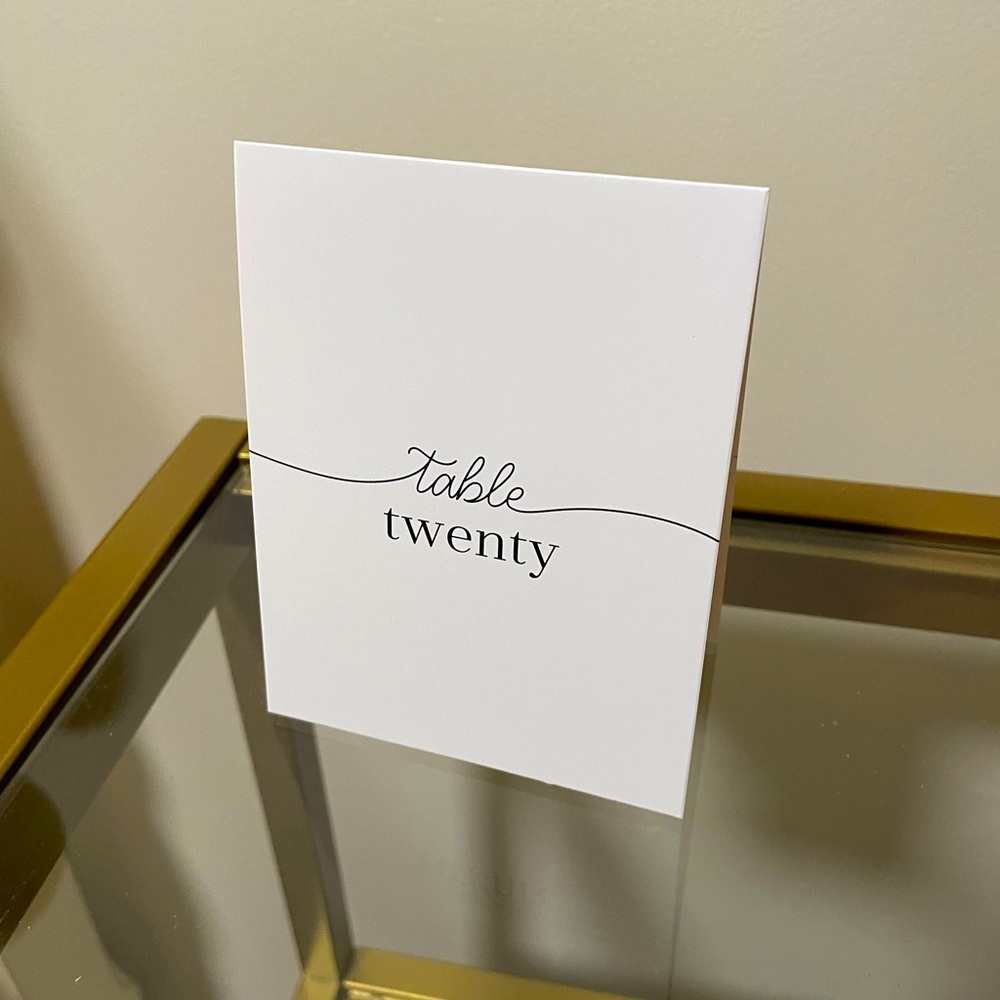 Table numbers
